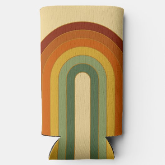 Mute Retro Seventies Groovy Layered Regenbogen Selters Dosenkühler (Rückseite)