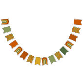 Mute Retro Seventies Groovy Rainbow Heart Wimpelkette (Alle)