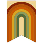 Mute Retro Seventies Groovy Rainbow Heart Wimpelkette (Erste Fahne)