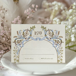 Mute Royal Viktorianisch Wedding RSVP Vintag Flora Einladung