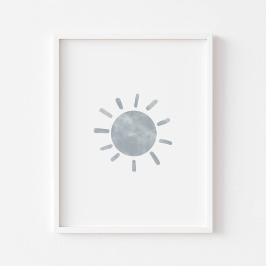 Mute Set von 3 Kinderzimmer-Kunstdrucken aus Regen