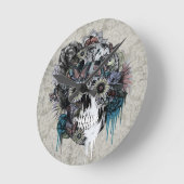 Mute, Sonnenblumenkapsel Runde Wanduhr (Winkel)
