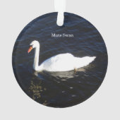 Mute Swan Acrylschmuck Ornament (Rückseite)