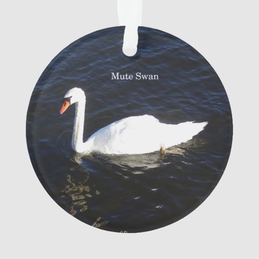 Mute Swan Acrylschmuck Ornament (Rückseite)