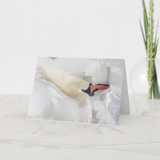Mute Swan Blank Note Card Karte (Vorderseite)