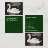 Mute Swan - Dunkelgrün Visitenkarte (Vorne/Hinten)
