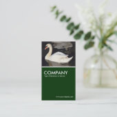 Mute Swan - Dunkelgrün Visitenkarte (Stehend Vorderseite)