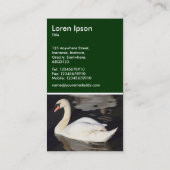 Mute Swan - Dunkelgrün Visitenkarte (Rückseite)