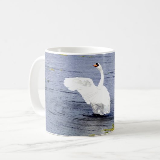 Mute Swan Flügel Baden. Kaffeetasse (Vorderseite Links)