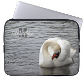 Mute Swan Fotomonogramm Laptopschutzhülle (Vorderseite)