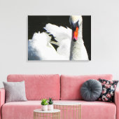 Mute Swan Macro Foto Kunst, Dichtung und Musik Leinwanddruck (Insitu (Wohnzimmer))