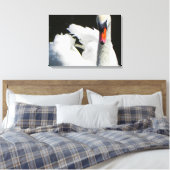 Mute Swan Macro Foto Kunst, Dichtung und Musik Leinwanddruck (Insitu (Schlafzimmer))