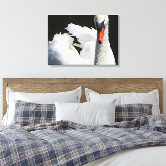 Mute Swan Macro Foto Kunst, Dichtung und Musik Leinwanddruck (Insitu (Schlafzimmer))