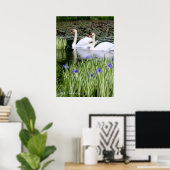 Mute swans & Iris: Value Poster Paper (Heimbüro)
