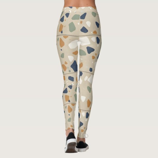 Mute Terrazzo Muster Leggings (Rückseite)