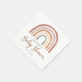 Mute Tones Boho Rainbow Baby Shower Serviette (Ecke)