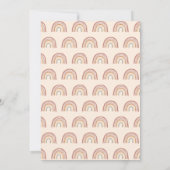 Mute Tones Boho Rainbow Girls 1. Geburtstag Einladung (Rückseite)