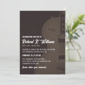 Mute Tones Gitarre feiert das Leben Einladung (Stehend Vorderseite)