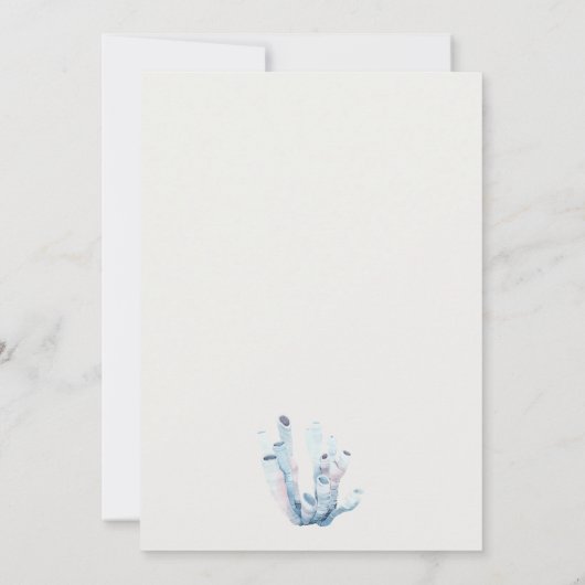 Mute Unterwasser-Krebskorbe Nautisches Brautparty Dankeskarte (Rückseite)