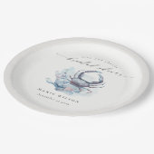 Mute Unterwasser-Krebskorbe Nautisches Brautparty Pappteller (Schrägansicht)