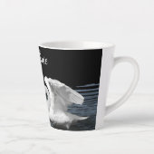 Mute White Swan Mirror Image Animal Fotografie Milchtasse (Rechts)