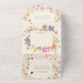 Mute Wildblume Delicate Boho Floral Wedding All In One Einladung (Außenbereich)