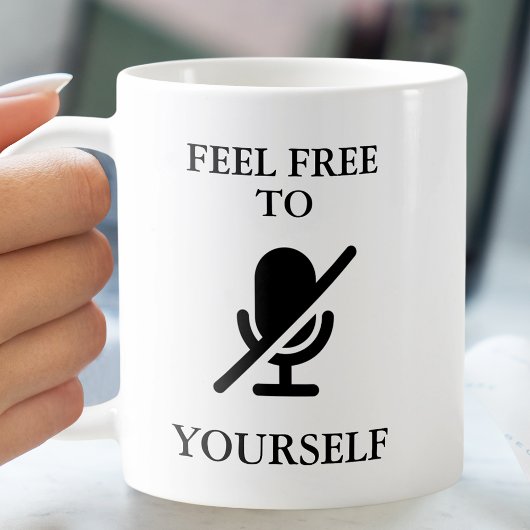 "Mute You yourself"-Zitat Kaffeetasse