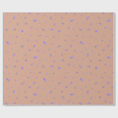 Muted Apricot Balloon Flower Floral Pattern Geschenkpapier (Flach)