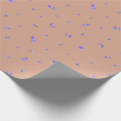 Muted Apricot Balloon Flower Floral Pattern Geschenkpapier (Ecke)
