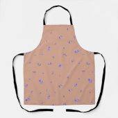 Muted Apricot Balloon Flower Floral Pattern Schürze (Vorderseite)