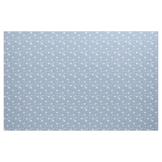Muted Blue And White Wildflower Pattern Stoff (Yard (91,4 cm))