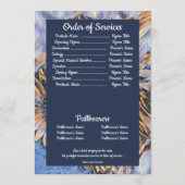 Muted Blue Sunflower Art | Photo | Funeral     Programm (Rückseite)