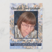 Muted Blue Sunflower Art | Photo | Funeral     Programm (Vorderseite)