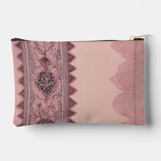 Muted blush pink & beige style AI art  Zubehörtasche (Rückseite)