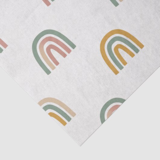 Muted boho rainbow scandi pattern  seidenpapier (Detail)
