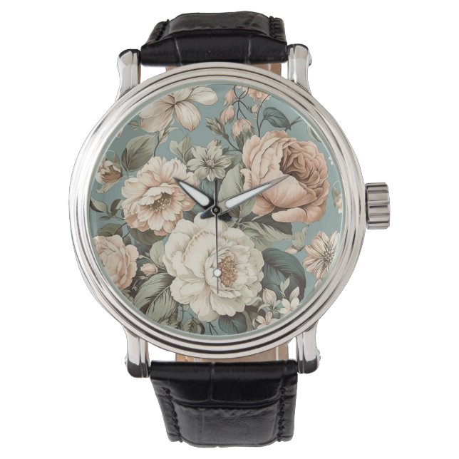 Muted Botanical Dream Armbanduhr (Vorderseite)