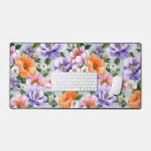 Muted Colorful Flowers Boho flower  Schreibtischunterlage (Tastatur & Maus)