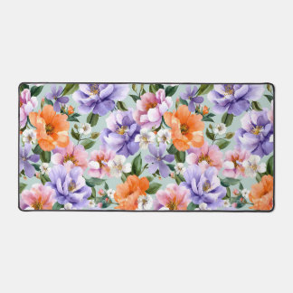 Muted Colorful Flowers Boho flower Schreibtischunterlage
