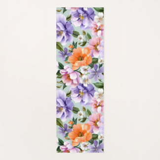 Muted Colorful Flowers Boho flower  Yogamatte