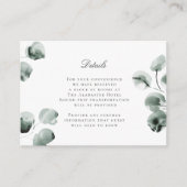 Muted Eucalyptus Scripted Modern Details Green Begleitkarte (Vorderseite)
