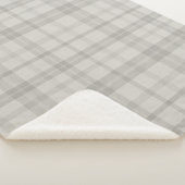 Muted Farmhouse Gray Plaid Sherpadecke (3/4)