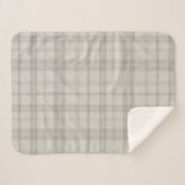 Muted Farmhouse Gray Plaid Sherpadecke (Vorderseite (Horizontal))