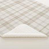 Muted Farmhouse Taupe Plaid Sherpadecke (3/4)