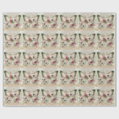 Muted Floral Butterfly Geschenkpapier (Flach)