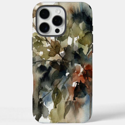 Muted Forest Watercolor Case-Mate iPhone Hülle (Rückseite)