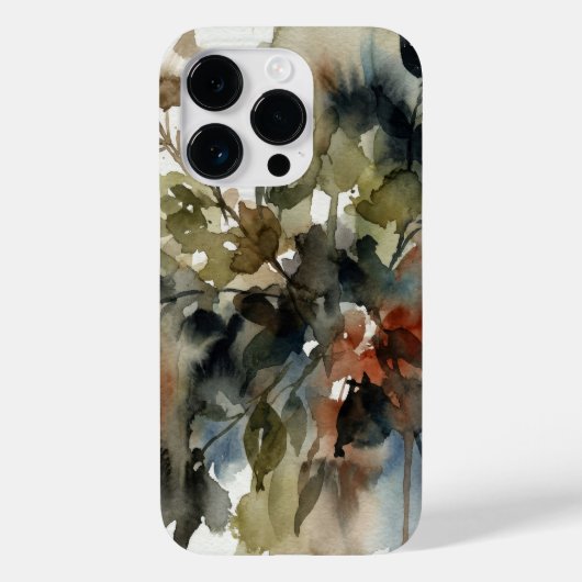 Muted Forest Watercolor Case-Mate iPhone Hülle (Rückseite)