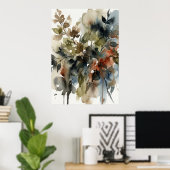 Muted Forest Watercolor Poster (Heimbüro)