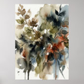 Muted Forest Watercolor Poster (Vorne)