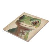 Muted Gecko Retro Portrait Fliese (Seite)