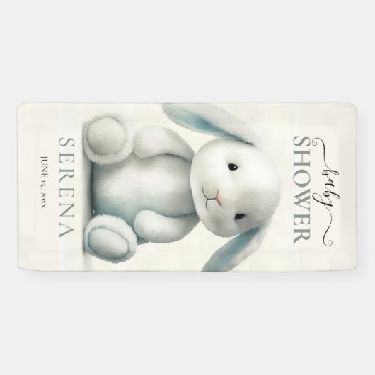 Muted getufft Bunny BABY SHOWER Banner (Horizontal)